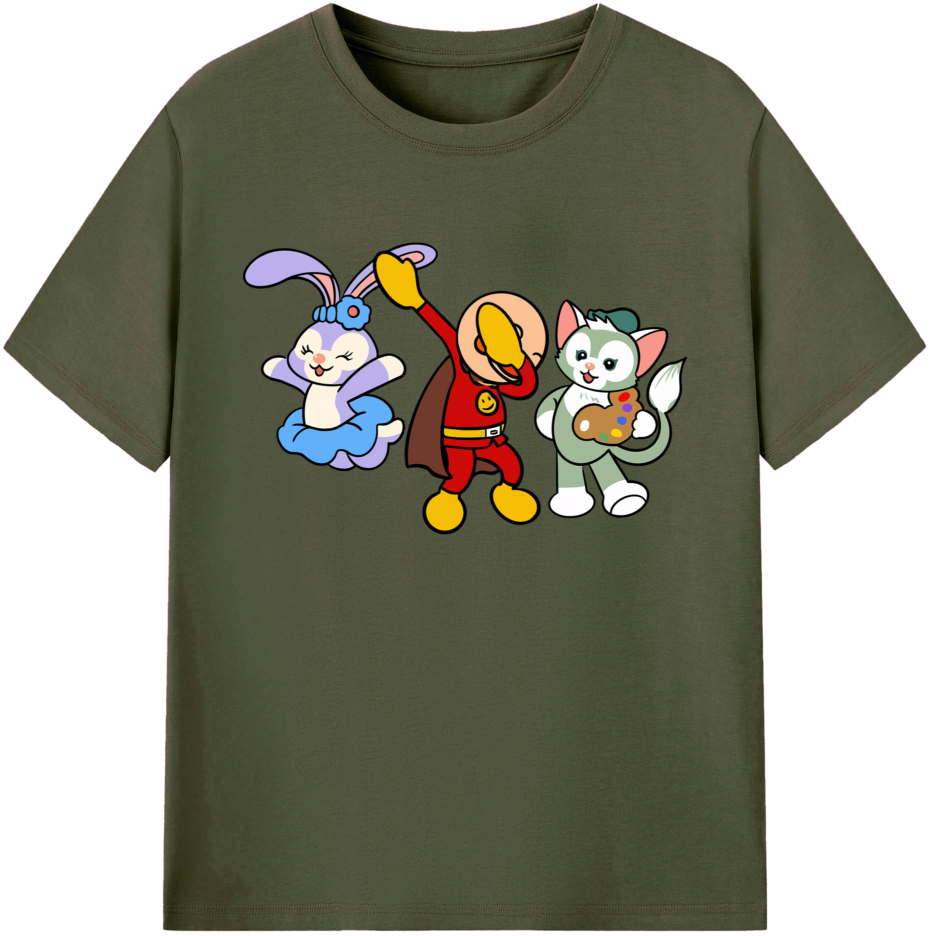 （画像用） アンパンマン Anpanman 綿100％ メンズ半袖Tシャツ｜肌触りやわらか＆通気性